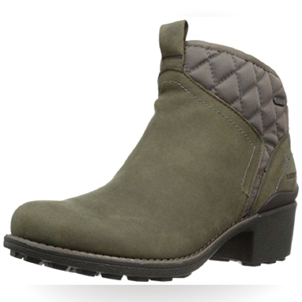 Merrell Chateau Mid Pull Waterproof Boot - Size 10, Dusty Olive, Winter Fashion